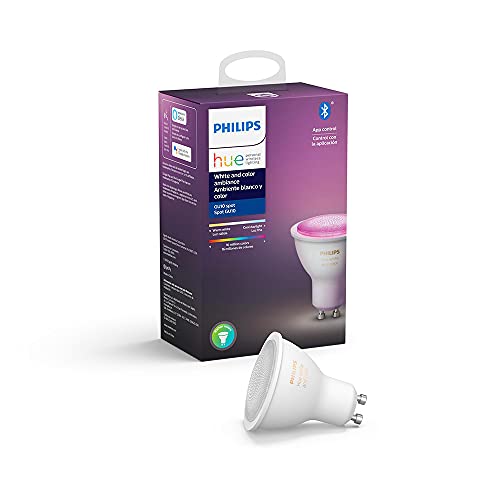 Philips Hue 542332 Hue Žárovka GU10 Chytrá žárovka, jedno balení, bílá a barevná atmosféra