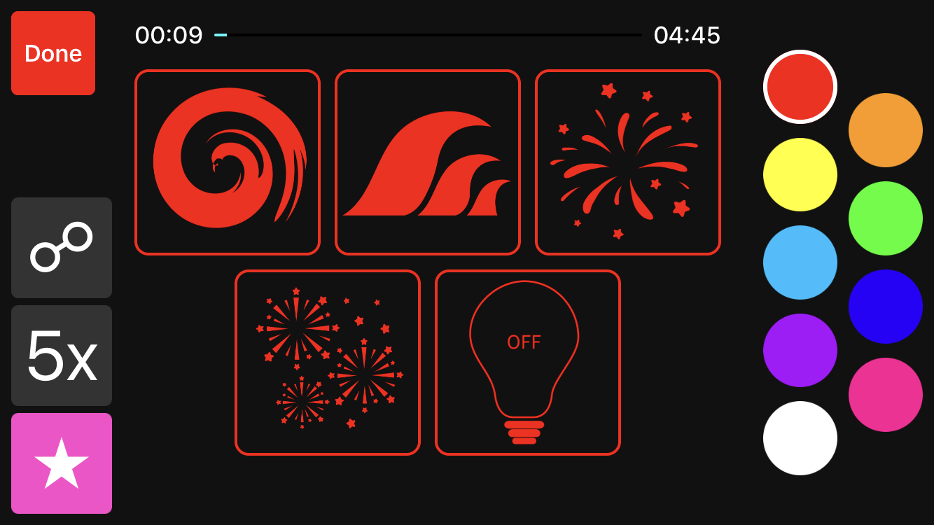 Light DJ Studio recording screen