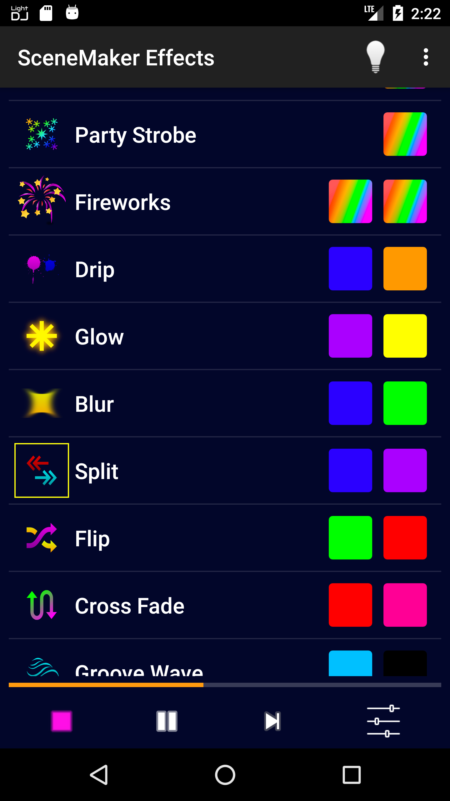 Android SceneMaker Effekte